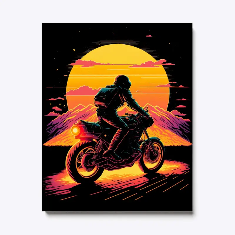 Motorbike Sunset Vinatage